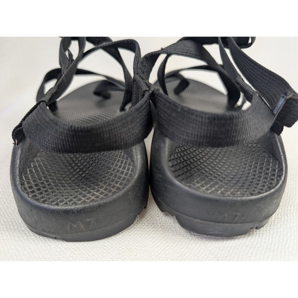 Chaco Z/2 Classic‎ Sandals Mens 7 Black Vibram Sole Toe Loop Hiking Water Sport